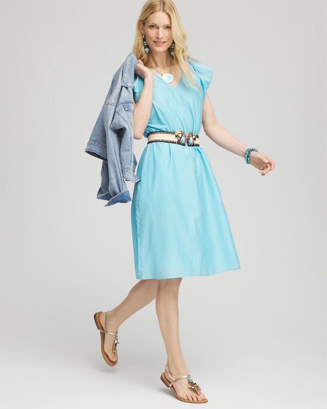 Cotton-Silk Voile Popover Dress - image 2